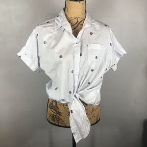 Madewell tied knots batwing top size small